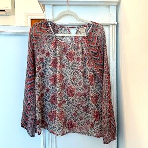 Lucky Brand patterned boho top